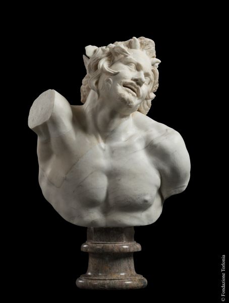 Torlonia Satyr, Bust of drunken Satyr, replica of the Herculaneum type 
