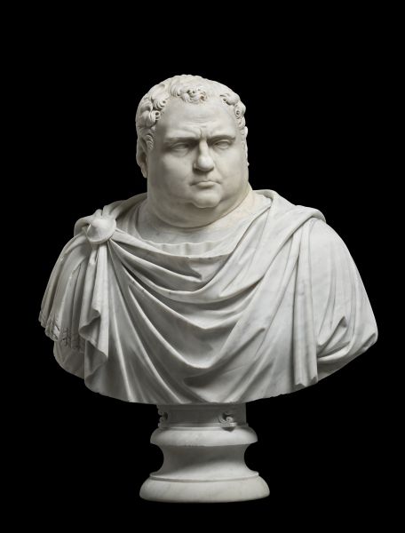 Ritratto moderno, tipo Vitellio, su busto moderno non pertinente 
