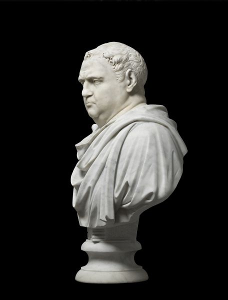 Ritratto moderno, tipo Vitellio, su busto moderno non pertinente 