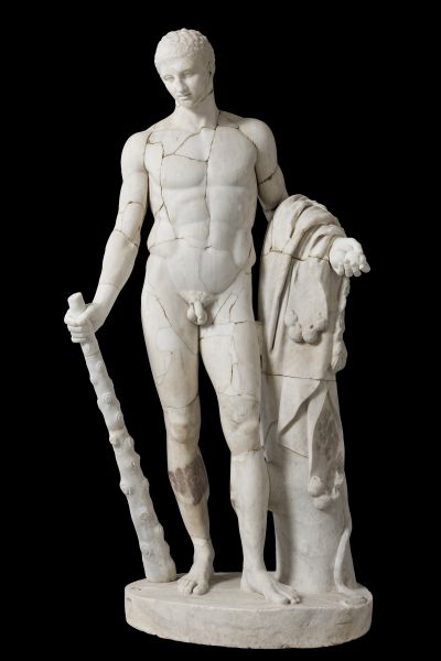 Statua di Ercole con leontè e pomi delle Esperidi: pastiche 
